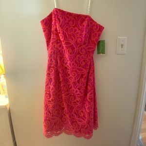Lilly Pulitzer Pink Strapless Dress BNWT